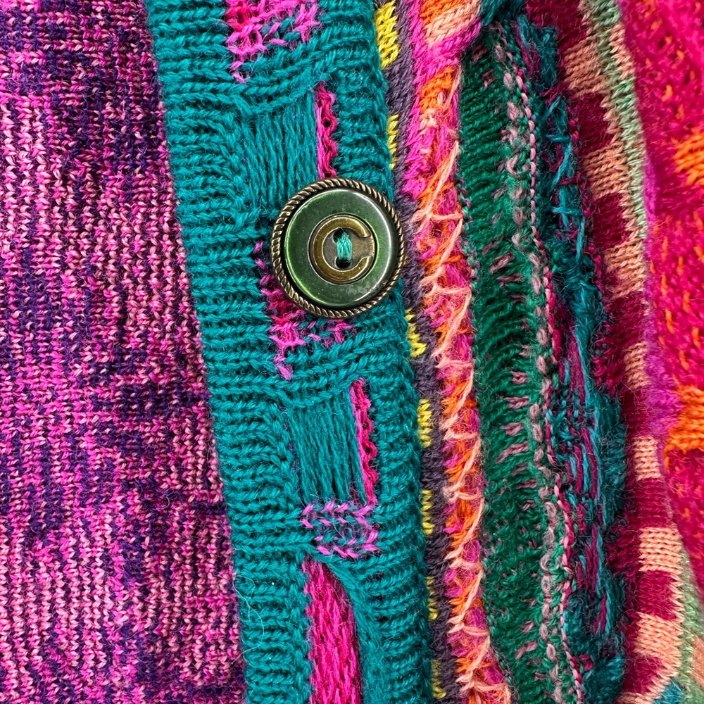 COOGI Vintage Multicolor Women's Cardigan Sweater - Picture 7 of 12